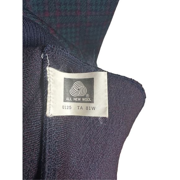 Giovanni Valentino Houndstooth Green Red Holiday Sweater Vest Sz 48 Men's - Picture 6 of 6